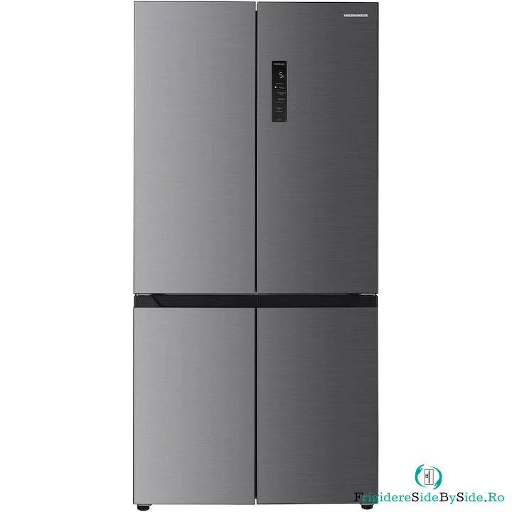 HEINNER Side by side Heinner HSBS-HM522MDNFXE++, Capacitate 522 l, Full No Frost, Sistem “Multi Air-Flow”, Compresor Dual Inverter, Alarma usa deschisa, Clasa E, Argintiu-inox