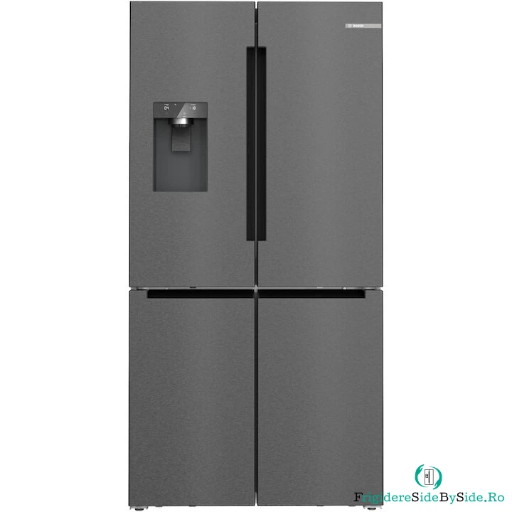 BOSCH Side by Side Bosch KFI96AXEA, Capacitate 574 L, NoFrost, Touch control, MultiAirFlow, Dozator apa/gheata, Home Connect, VitaFresh, H 183 cm, Clasa E, Inox anti-amprenta negru