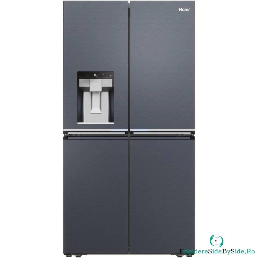 HAIER Side by side Cube HAIER HCR7918EIMB, 601 l, Clasa E, Total No Frost, Compresor inverter, Dozator apa si gheata Absolute Ice, H 177.5 cm, Negru