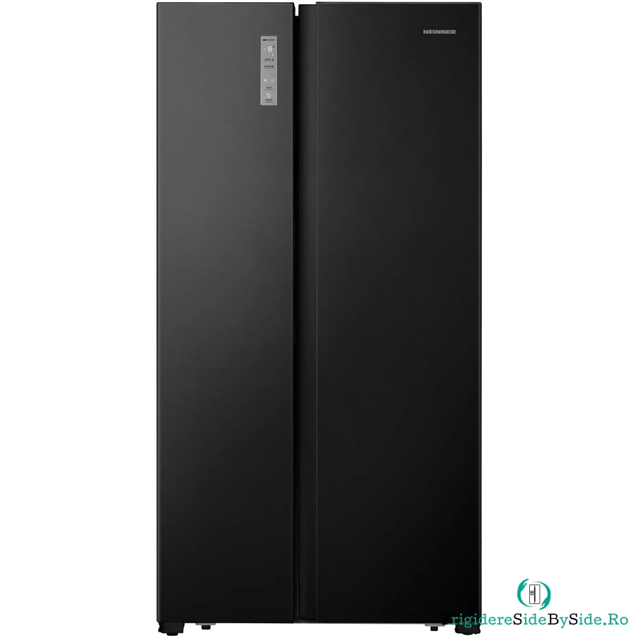 HEINNER Side by side Heinner HSBS-HS519NFBKE++, 519 l, Full No Frost, Clasa E, Display touch, Alarma usa deschisa, H 1786 cm, Negru